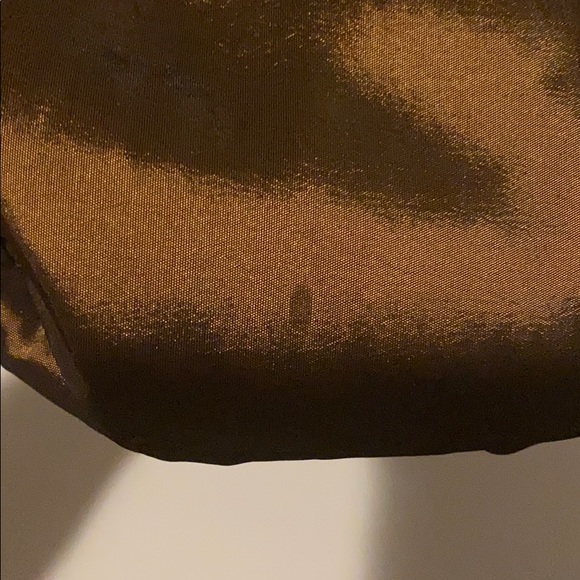 Brown evening bag w/crystals & kiss lock closure - Picture 8 of 12